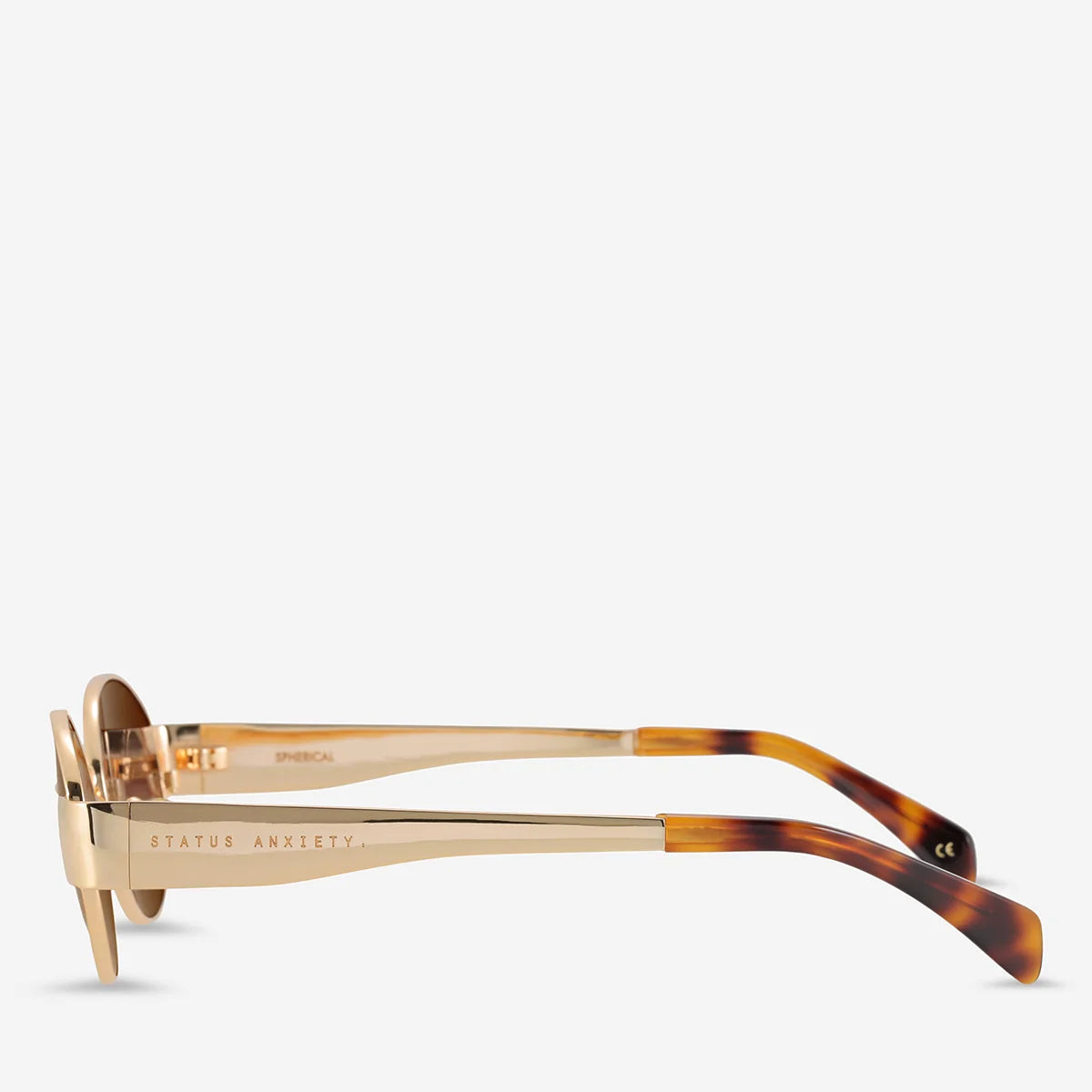 Status Anxiety Spherical Sunglasses Gold