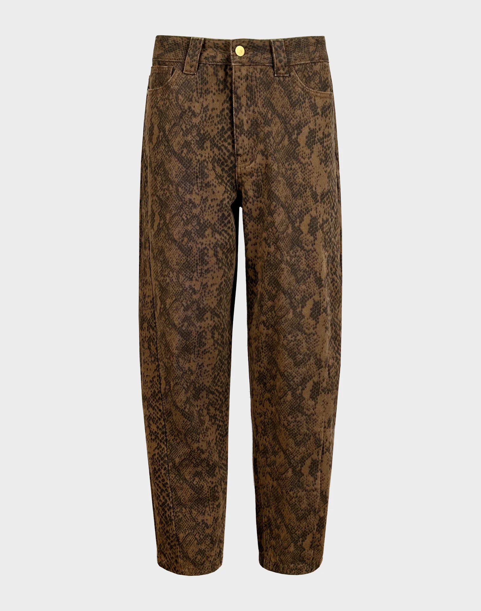 Storm Barrel Leg Jean Tan Snake