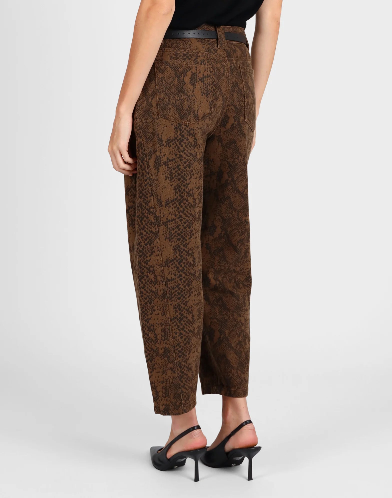 Storm Barrel Leg Jean Tan Snake