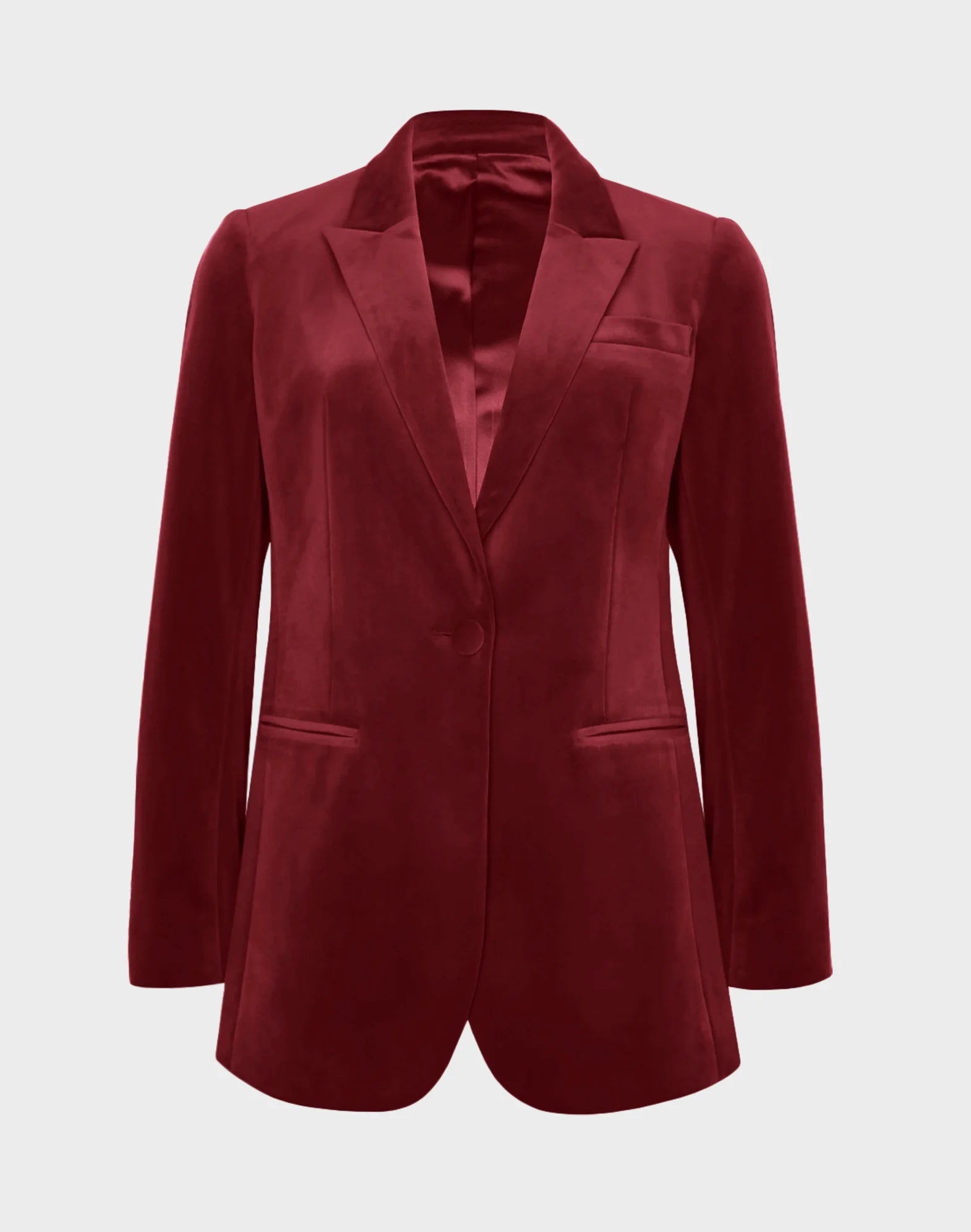 Storm Standout Velvet Blazer Mulberry