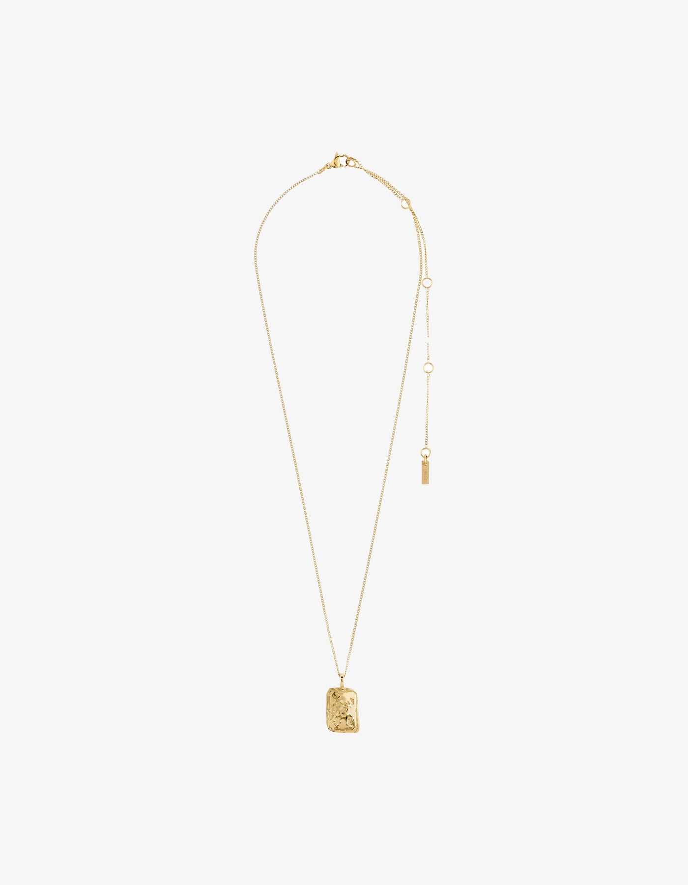 Pilgrim Rectangle Recycled Zodiac Sign Necklace - Gold Plated