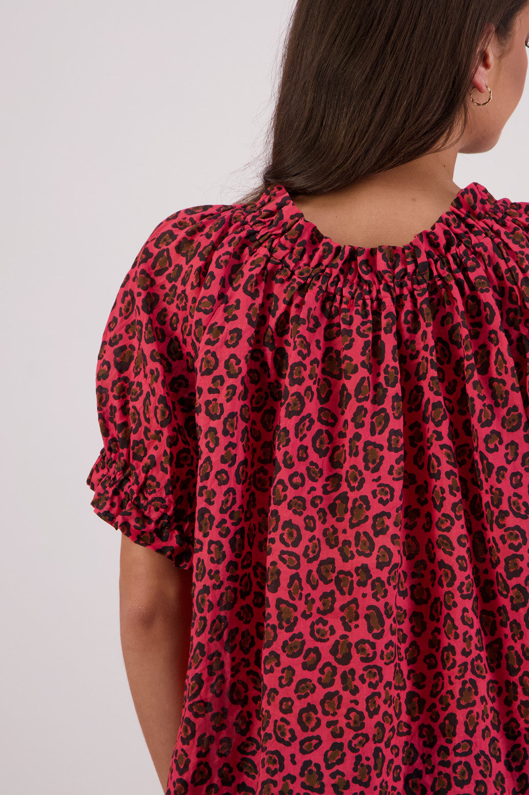 Briarwood Teddy Top Ramie Animal Print