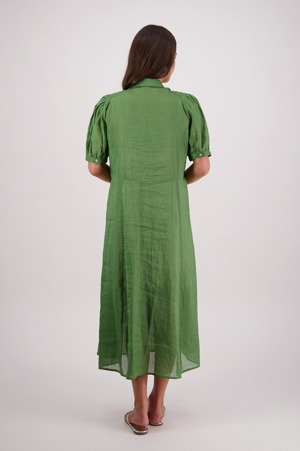 Briarwood Thelma Dress (Ramie) Green