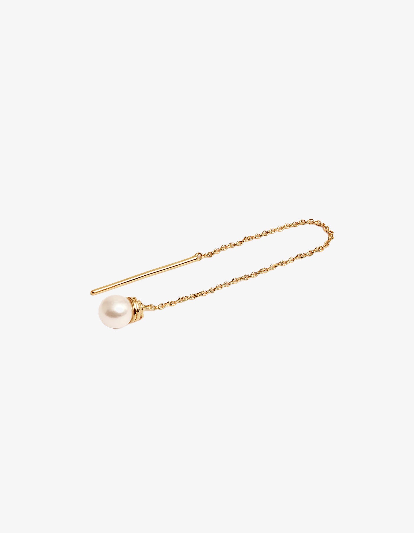 By Charlotte Whispers Of Tranquillity Pearl Thread Earrings - Gold Vermeil
