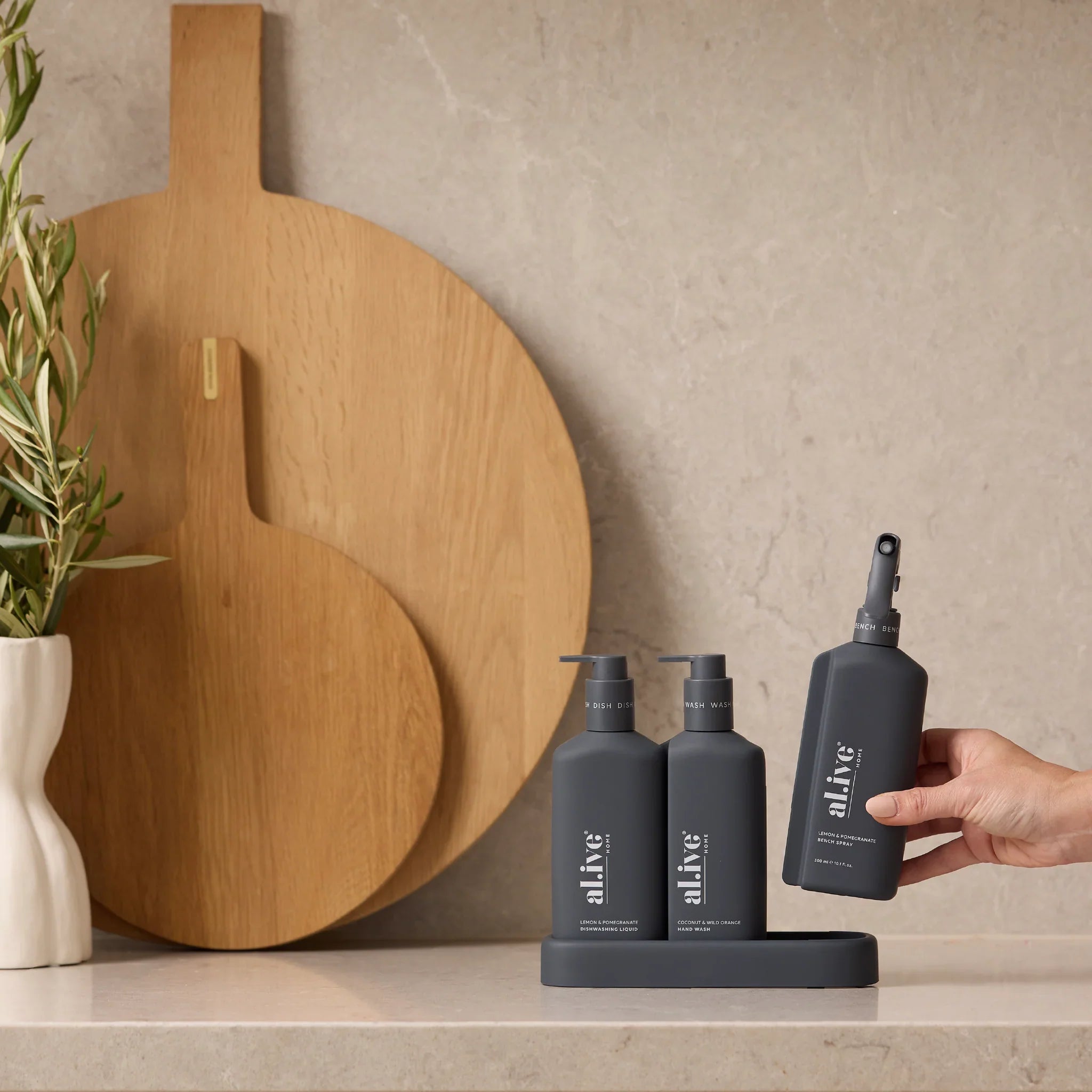 al.ive Kitchen trio - Midnight Black lemon & pomegranate + coconut & wild orange