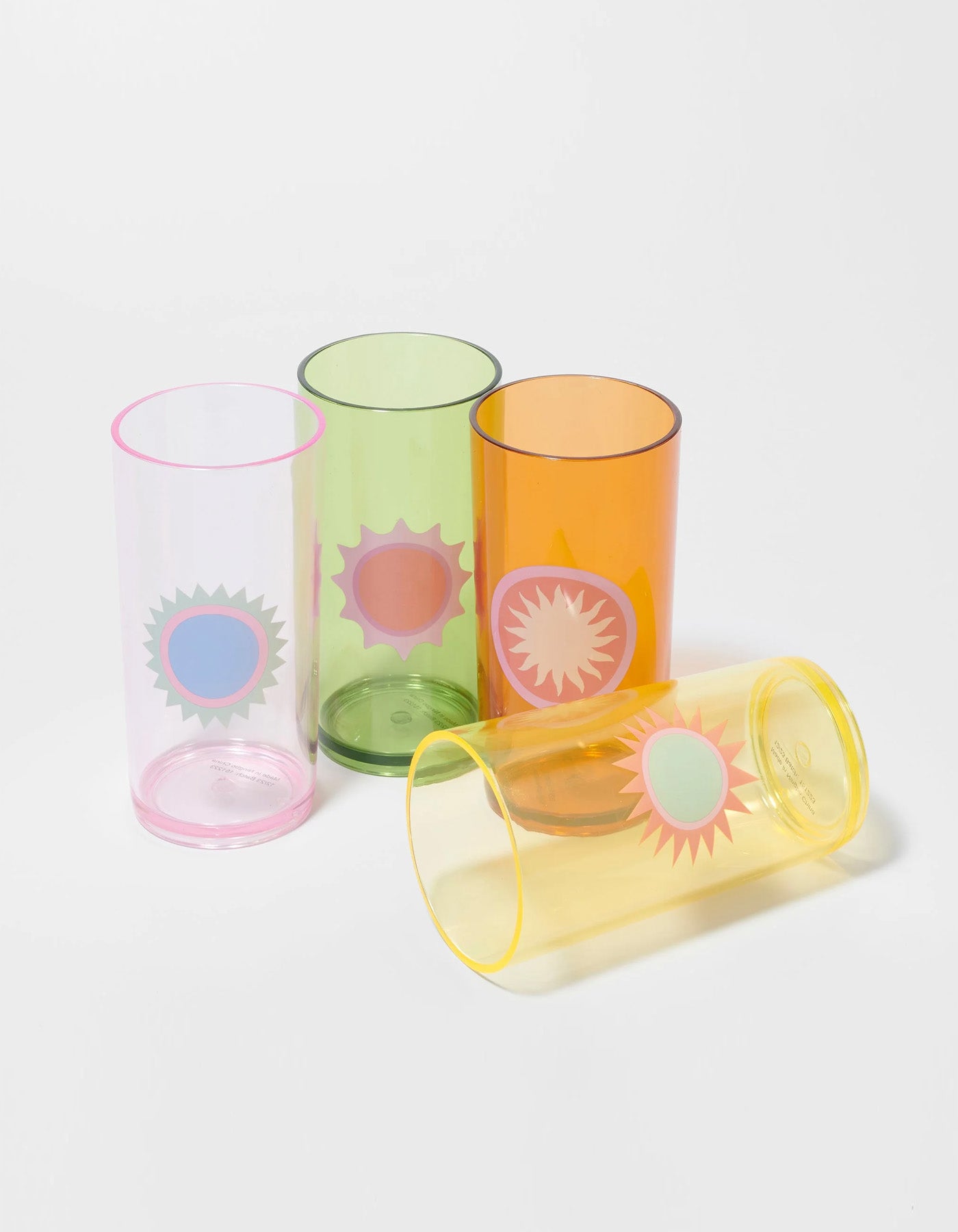 Sunnylife Poolside Tall Tumbler Rio Sun Multi Set Of 4