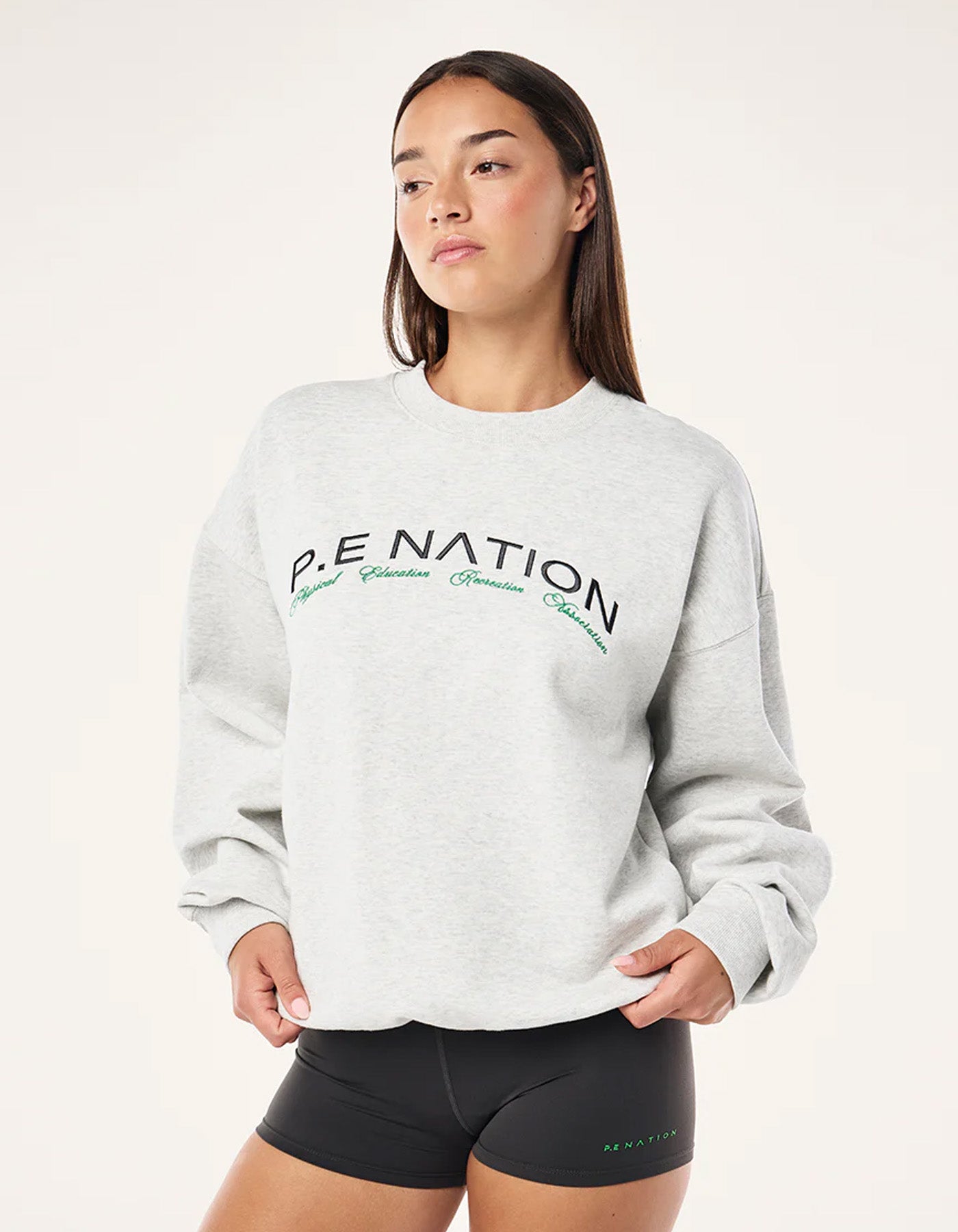 PE Nation Volume Sweat Grey Marle