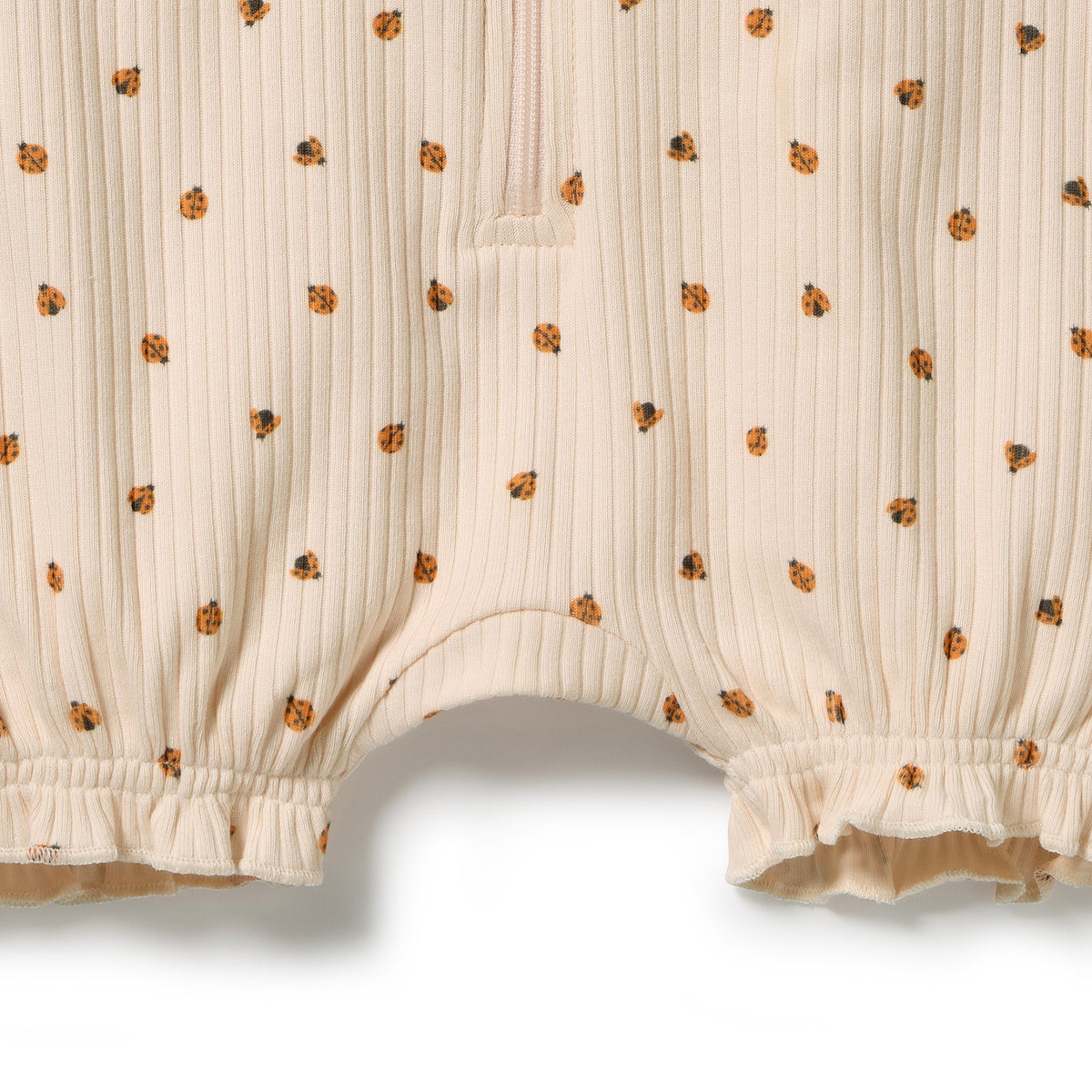 Wilson & Frenchy Little Lady Bugs Organic Ruffle Zipsuit