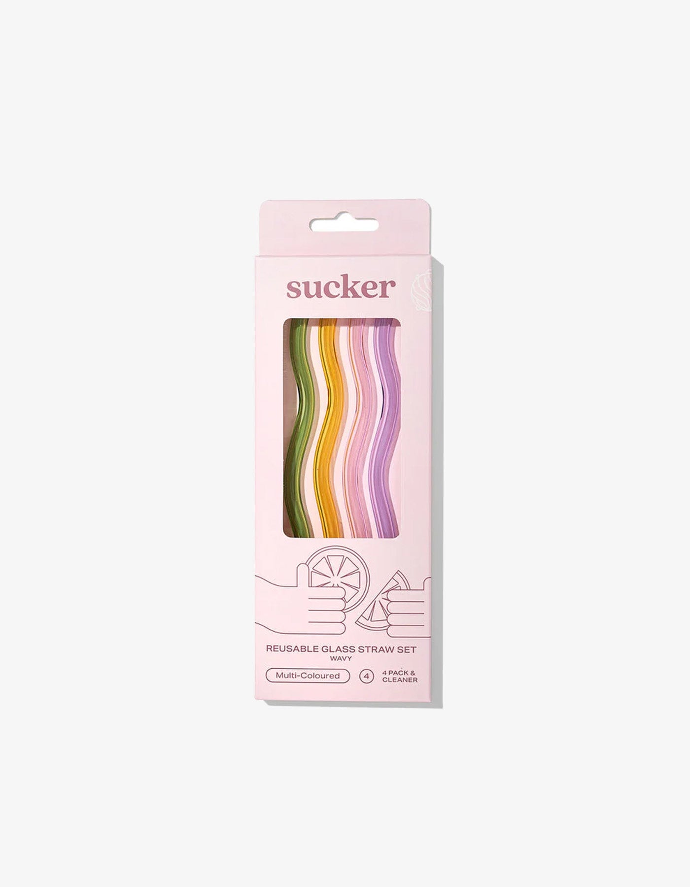 Sucker Reusable Straw Wavy
