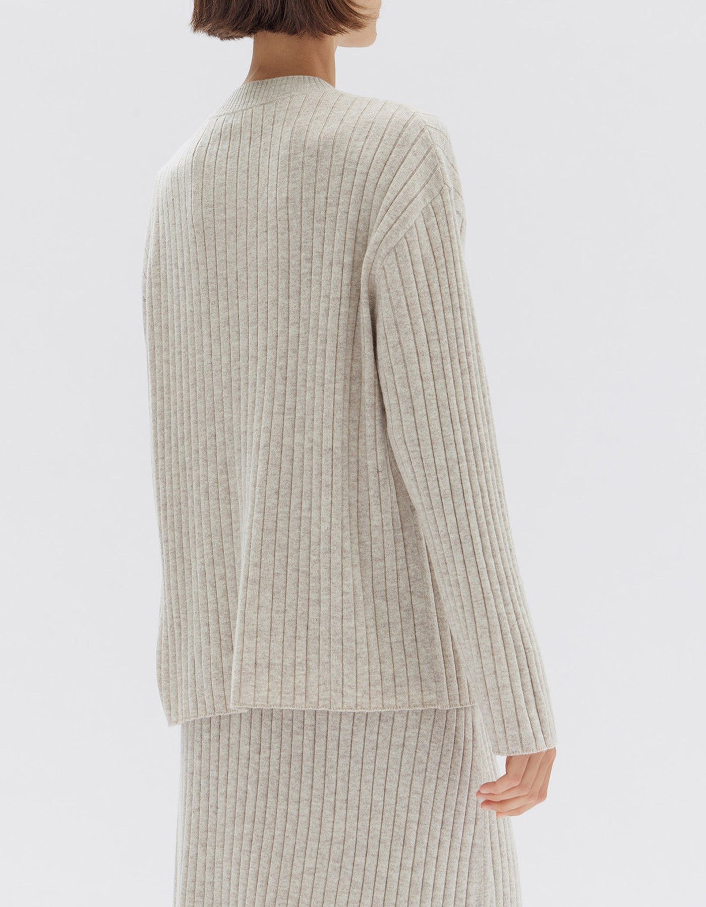Assembly Label Wool Cashmere Long Sleeve Top Oat Marle