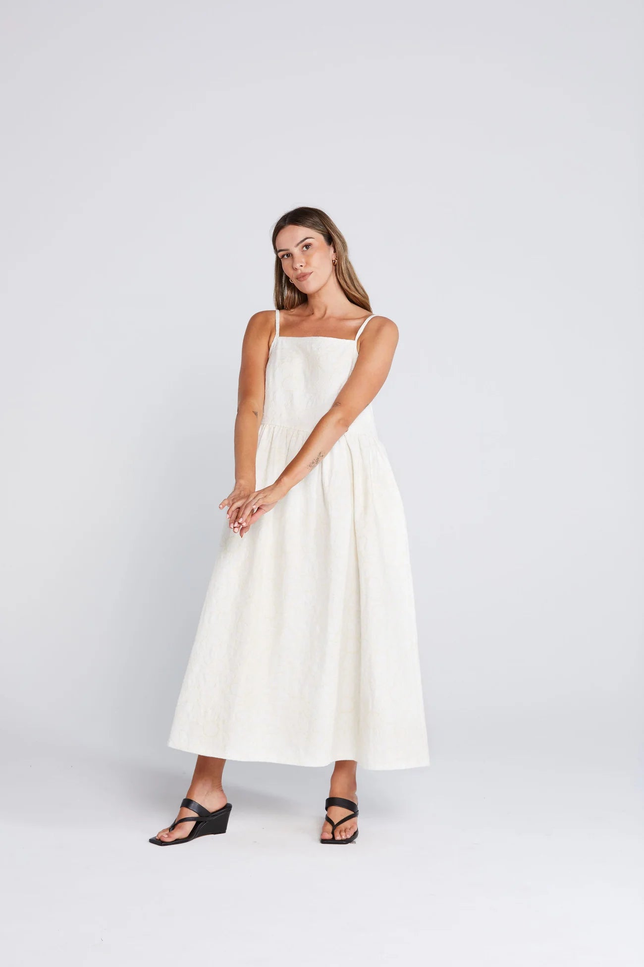 Thing Thing Ziggle Dress Cream Daisy