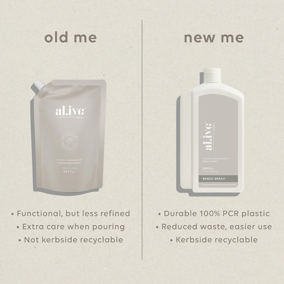 al.ive 1 L Bench Spray Refill - Lemon & Pomegranate