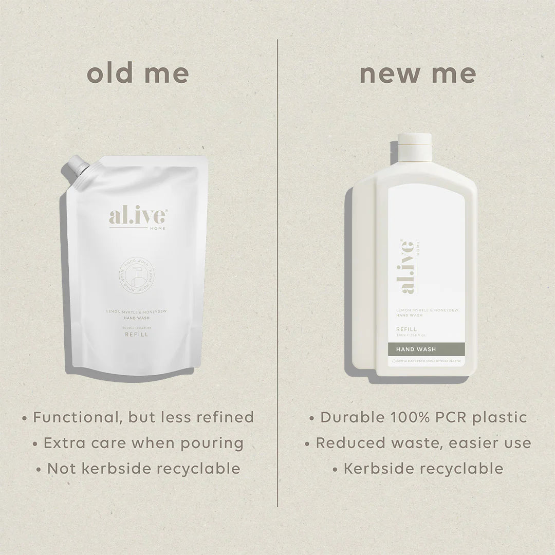 al.ive 1 L Hand Wash Refill - Lemon Myrtle & Honeydew