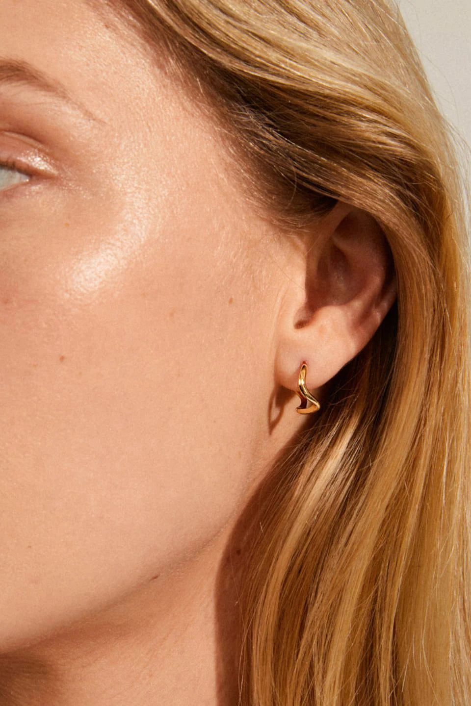 Pilgrim Alberte Organic Shape Earrings Gold Plated