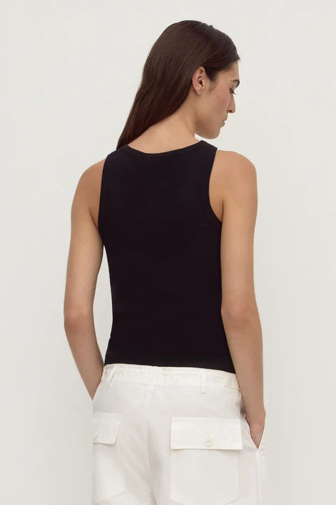 Assembly Label Robyn Scoop Neck Rib Tank Black