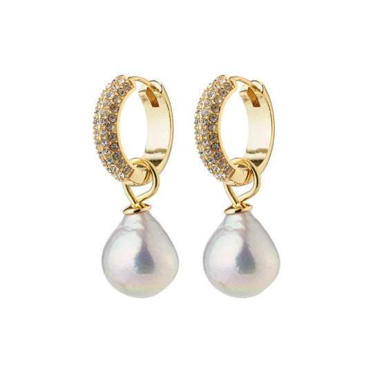 Pilgrim Edele Fresh Water Pearl Earrings - Gold Plated