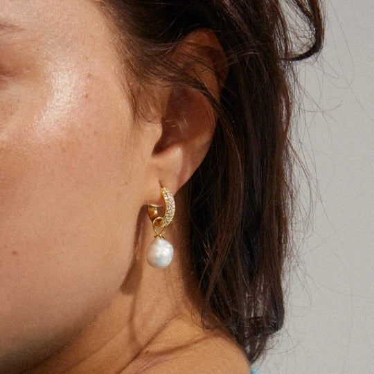 Pilgrim Edele Fresh Water Pearl Earrings - Gold Plated