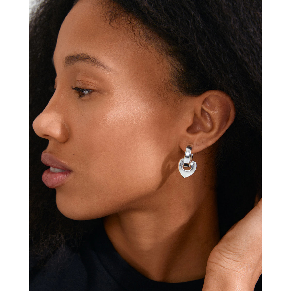 Pilgrim Iokaste Recycled Chunky Hoops - Silver