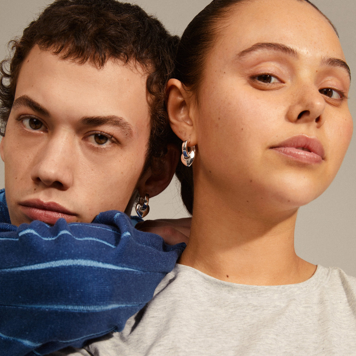 Pilgrim Iokaste Recycled Chunky Hoops - Silver