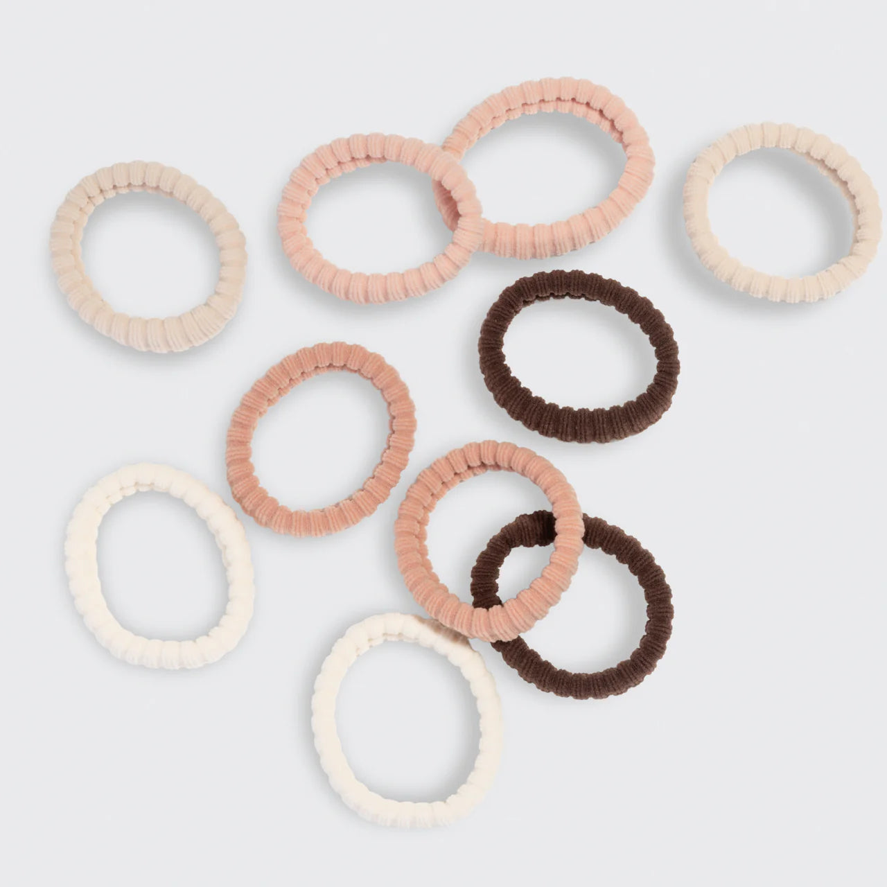 Kitsch Blush Ribbed Hair Elastics