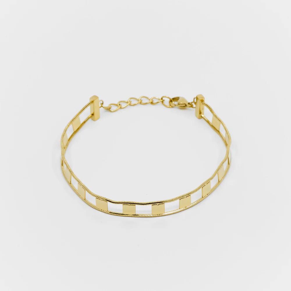 Other Things Ladder Bracelet Gold