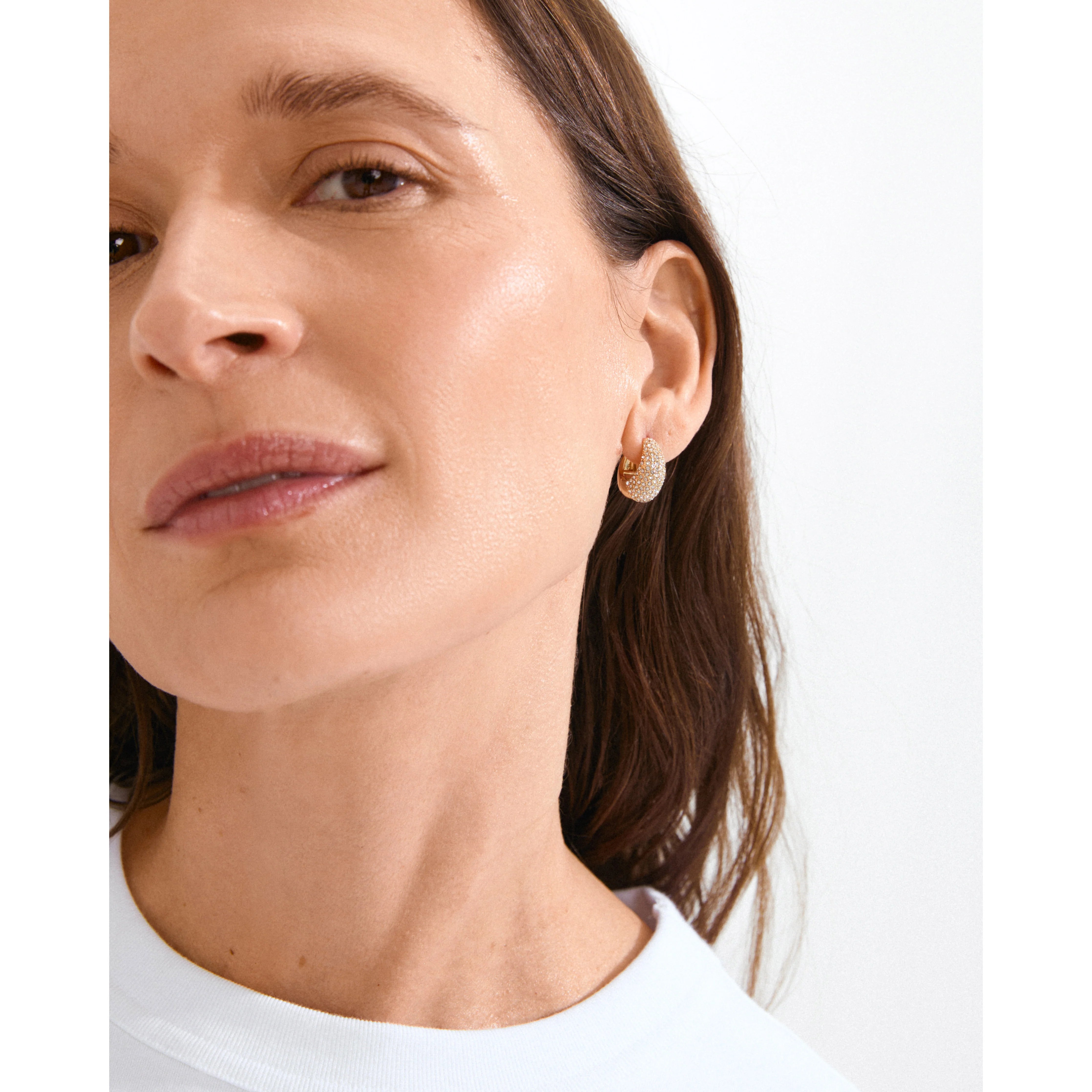 Pilgrim Naomi Recycled Crystal Hoops - Gold Plated