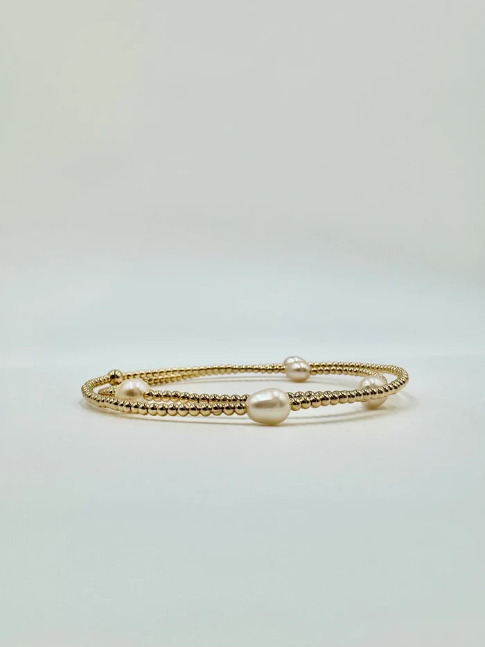 Dane Petite Bead Bracelet/Pearl Inset