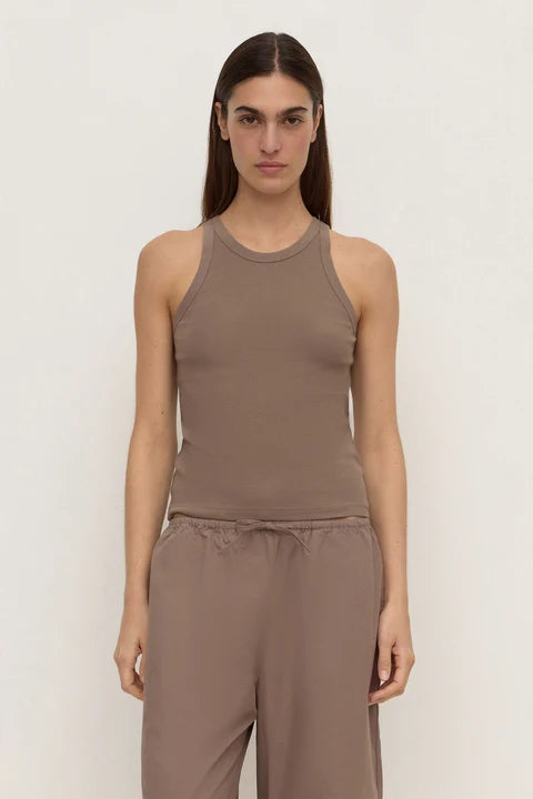 Assembly Label Tabitha Rib Tank Dark Sand