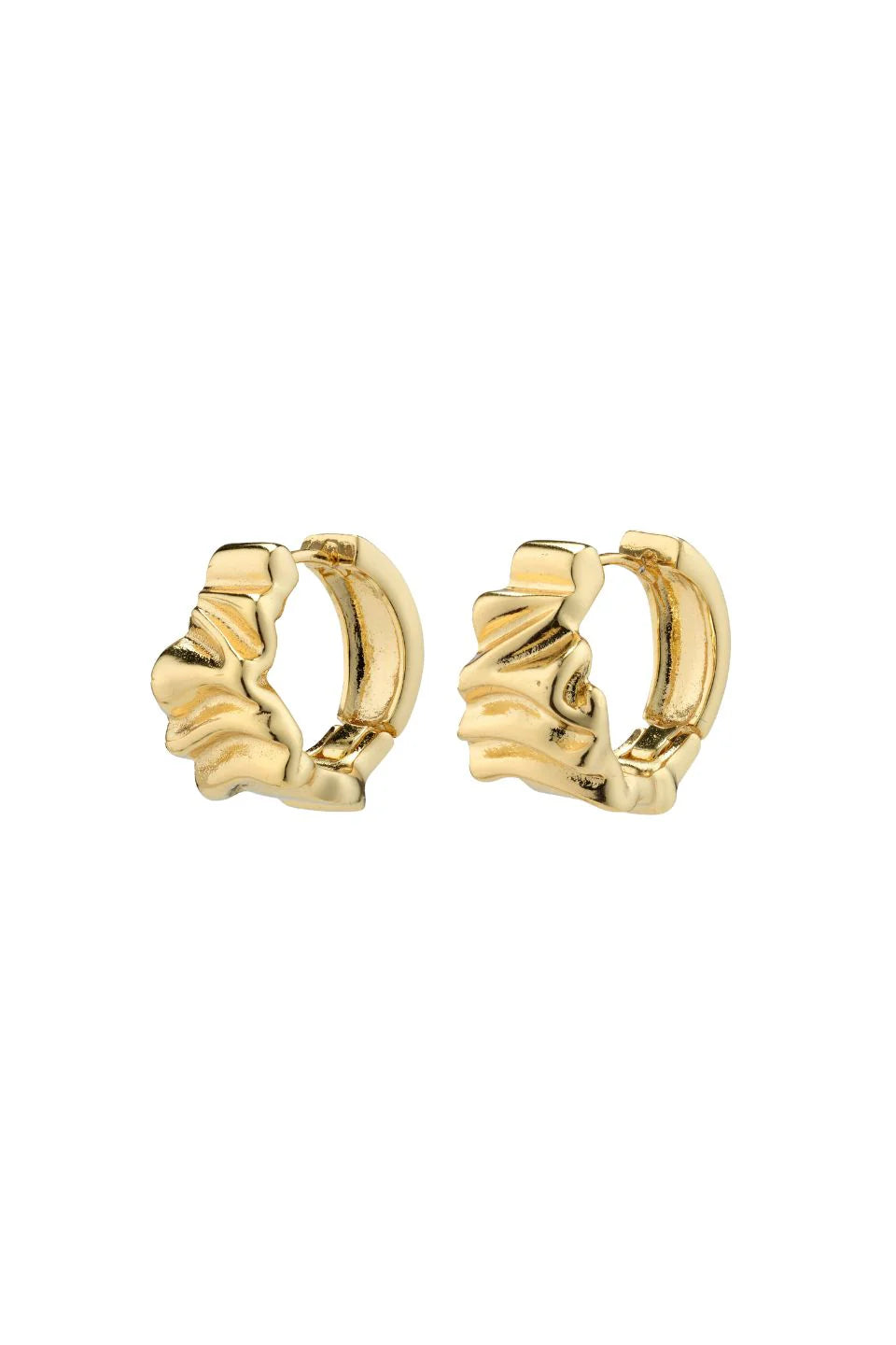 Pilgrim Willpower Recycled Huggie Hoop Earrings - Gold Plated
