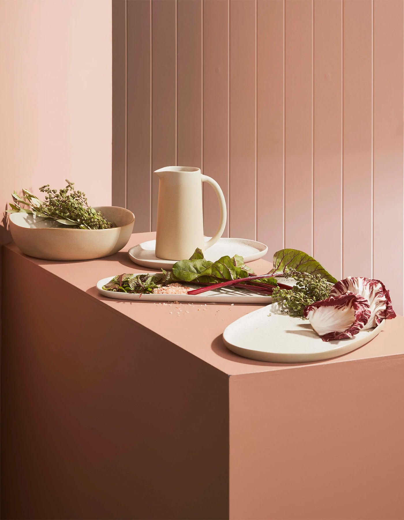 Table of Plenty Round Platter / White Speckle