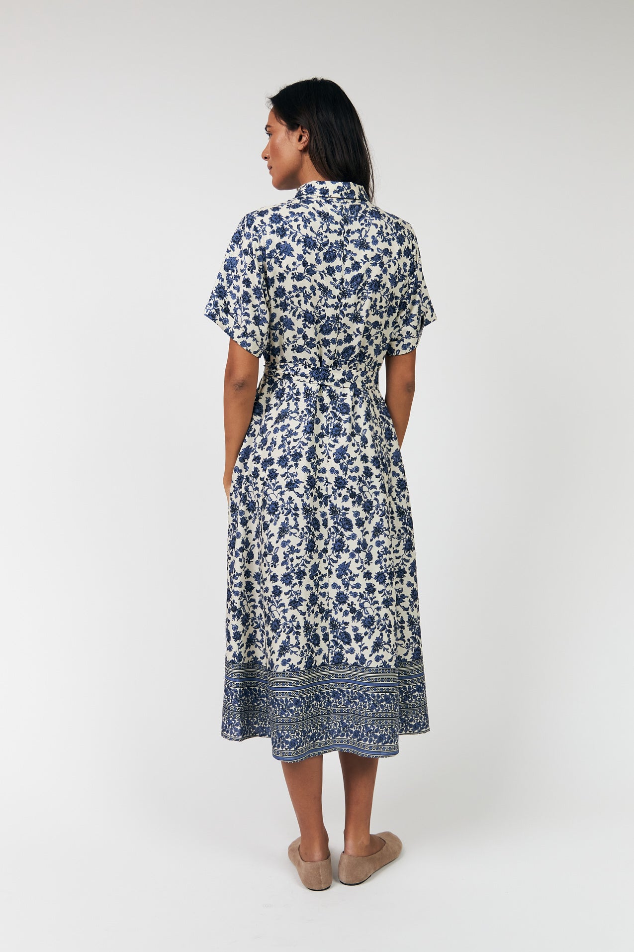 Lollys Laundry Blake Midi Dress SS Blue