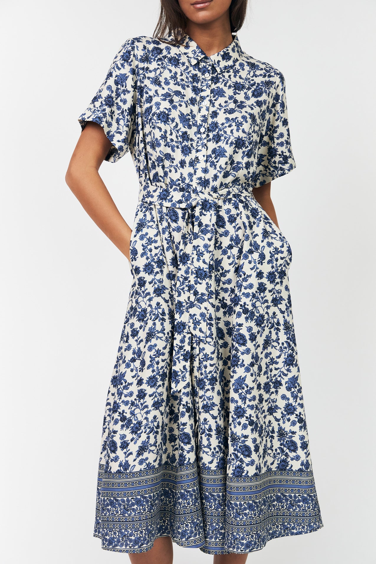 Lollys Laundry Blake Midi Dress SS Blue