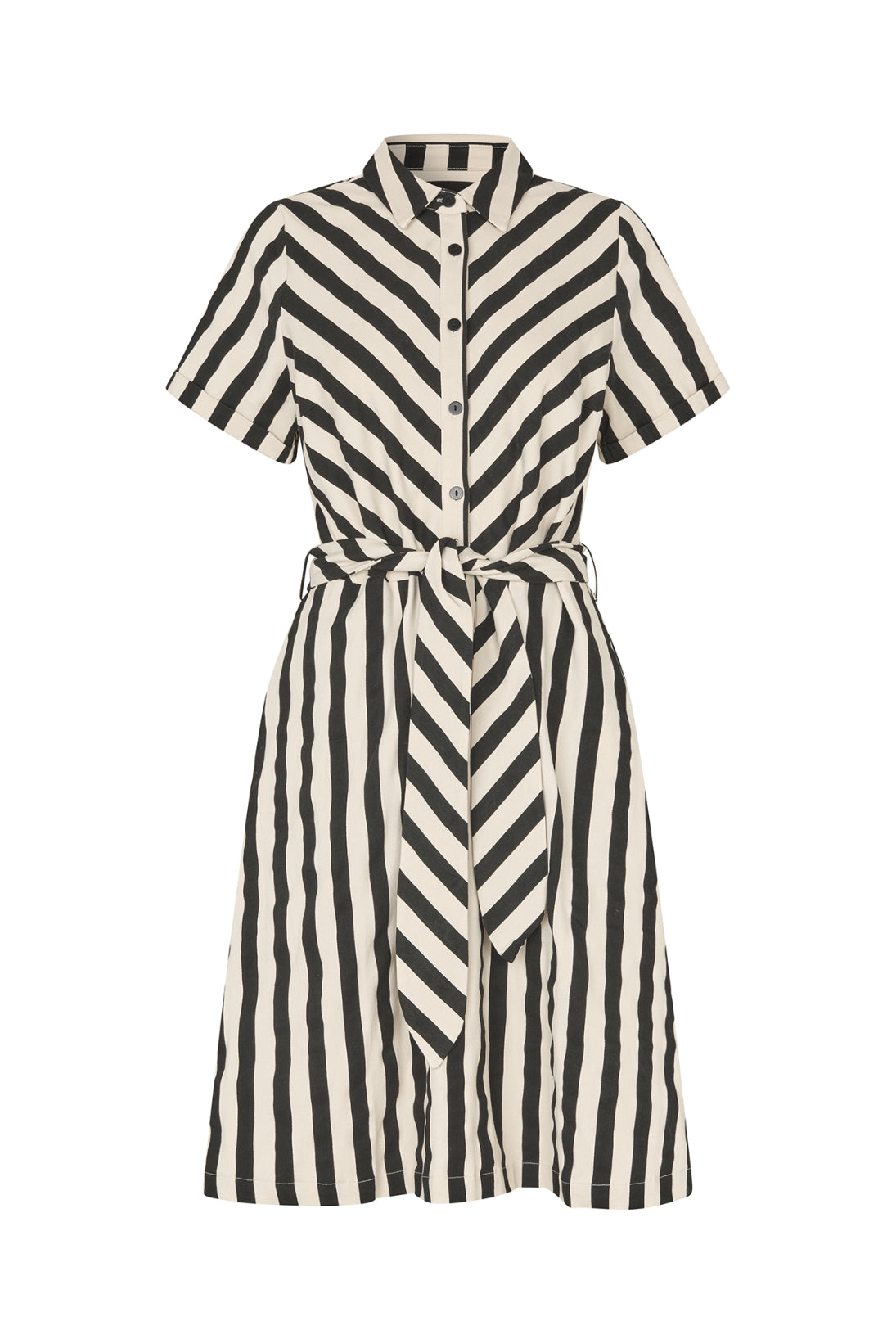 Lollys Laundry Tulle Midi dress SS Black Stripe