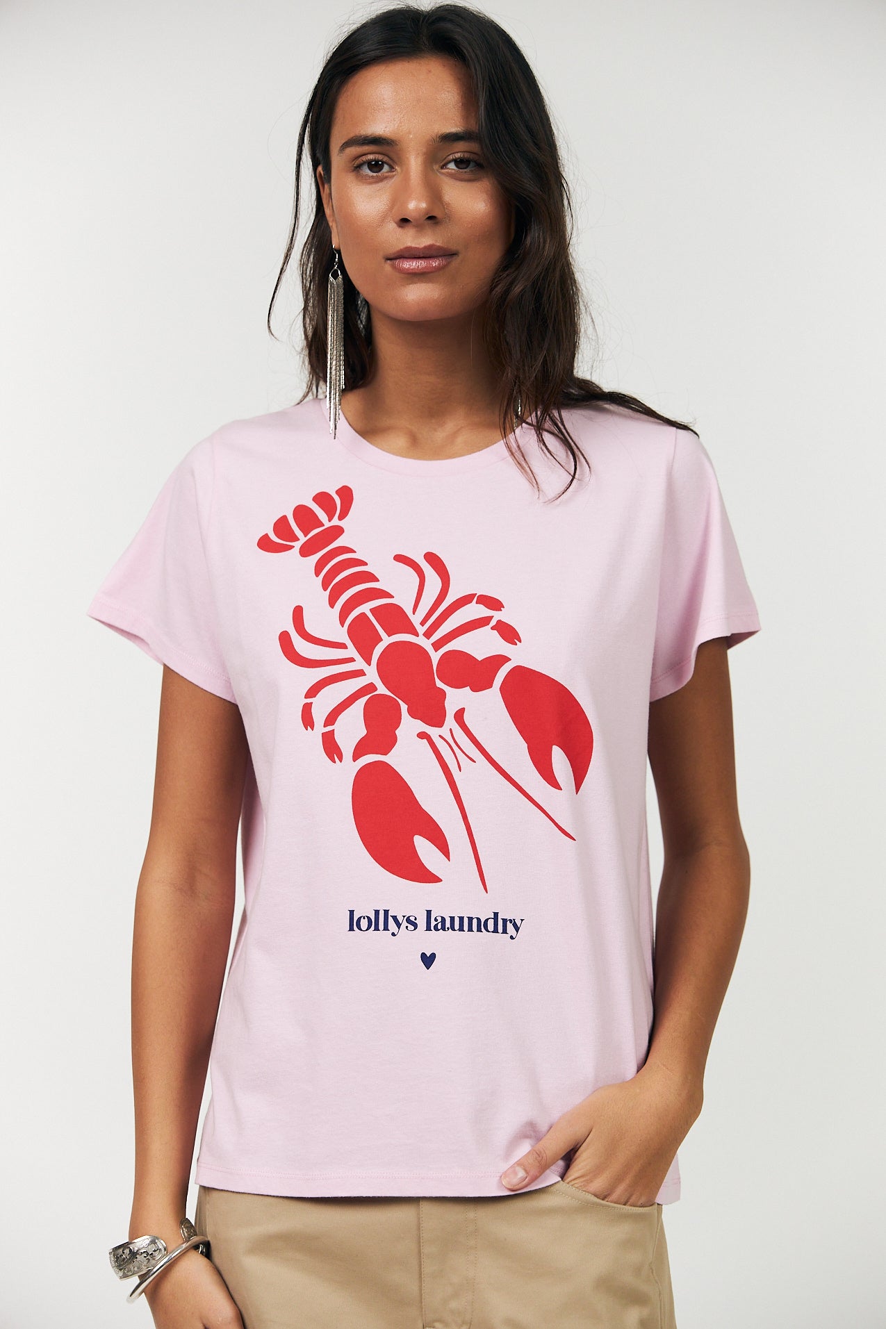 Lollys Laundry Roma Lobster Tee SS Red