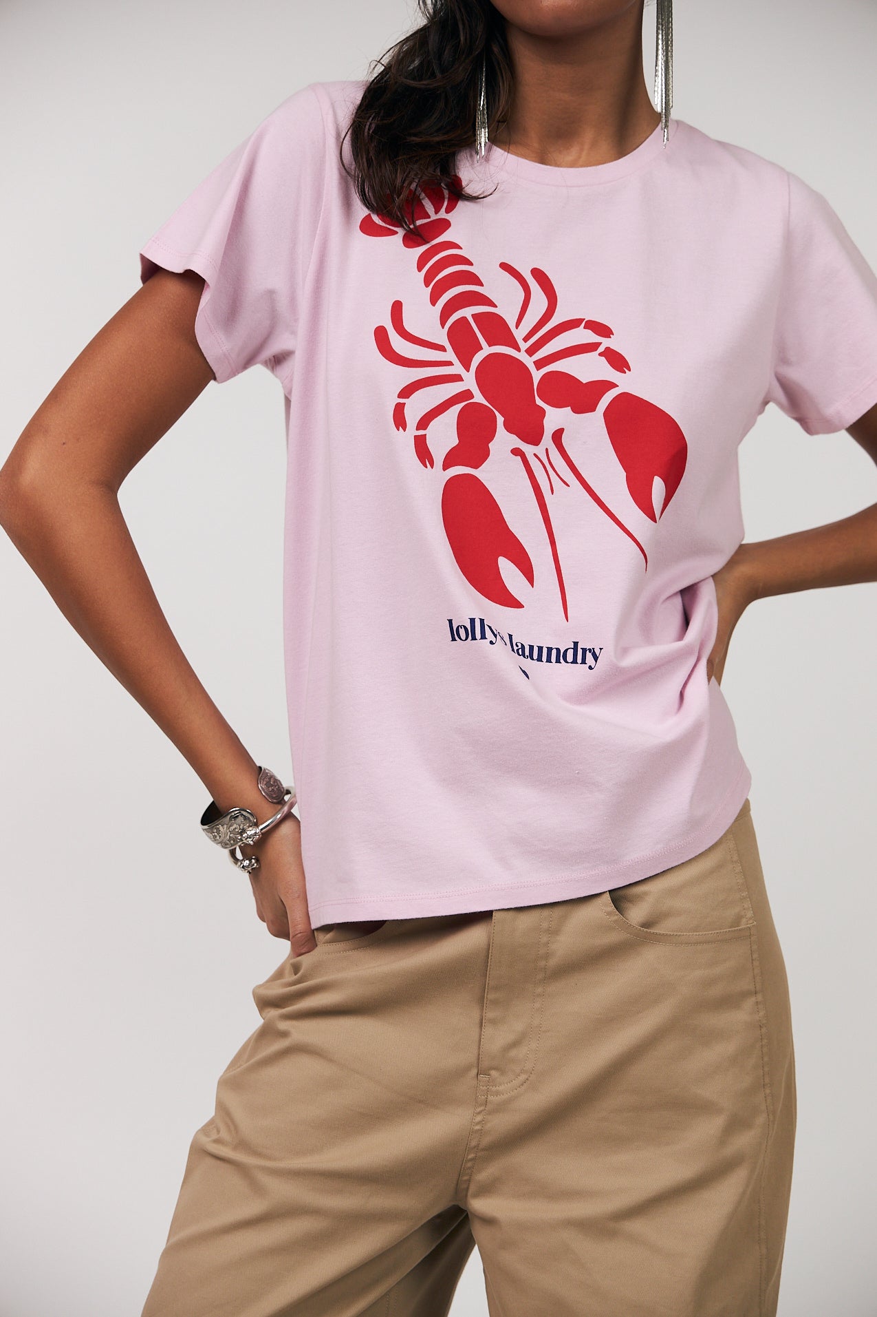 Lollys Laundry Roma Lobster Tee SS Red