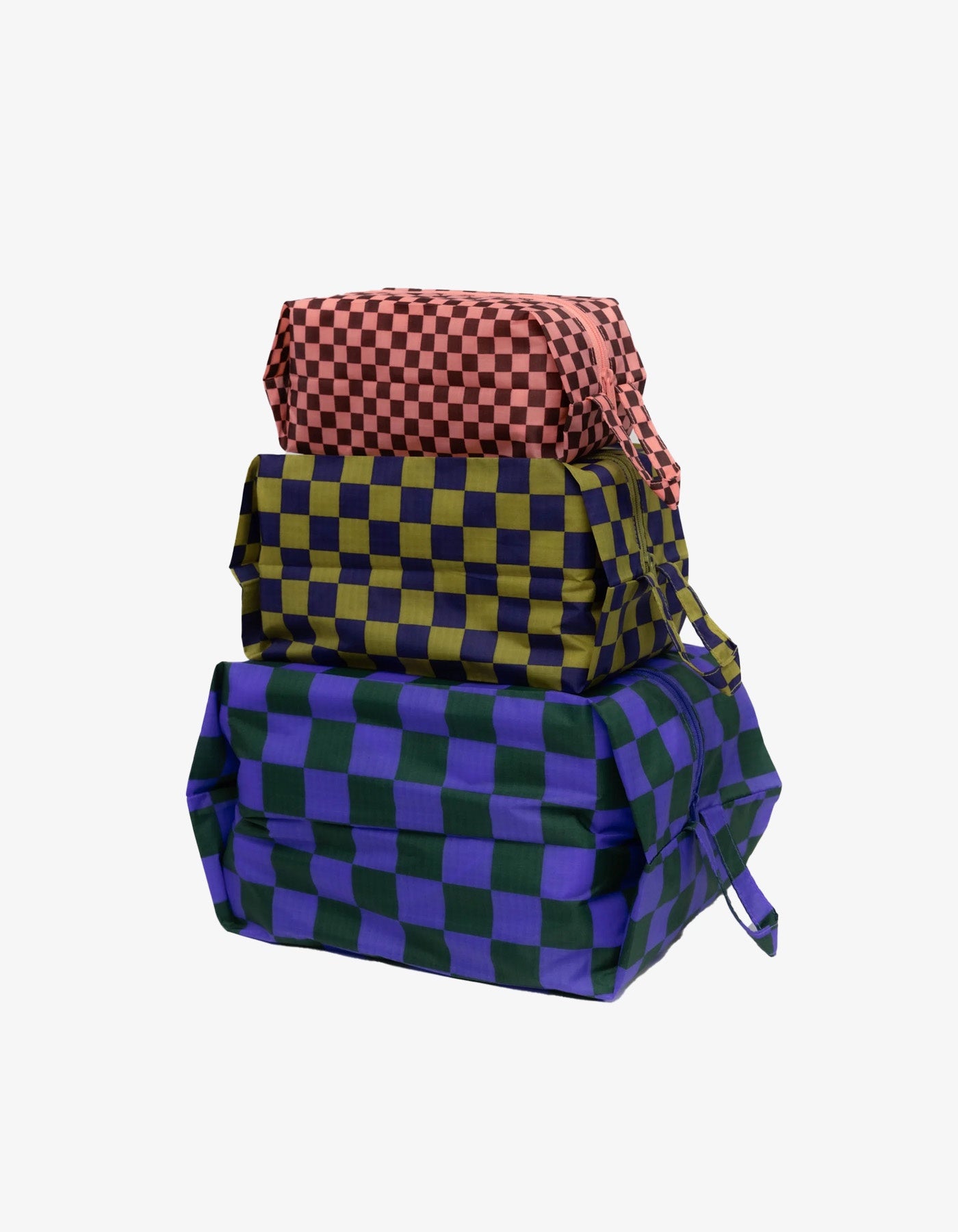 Baggu 3D Zip Set - Jewel Checks