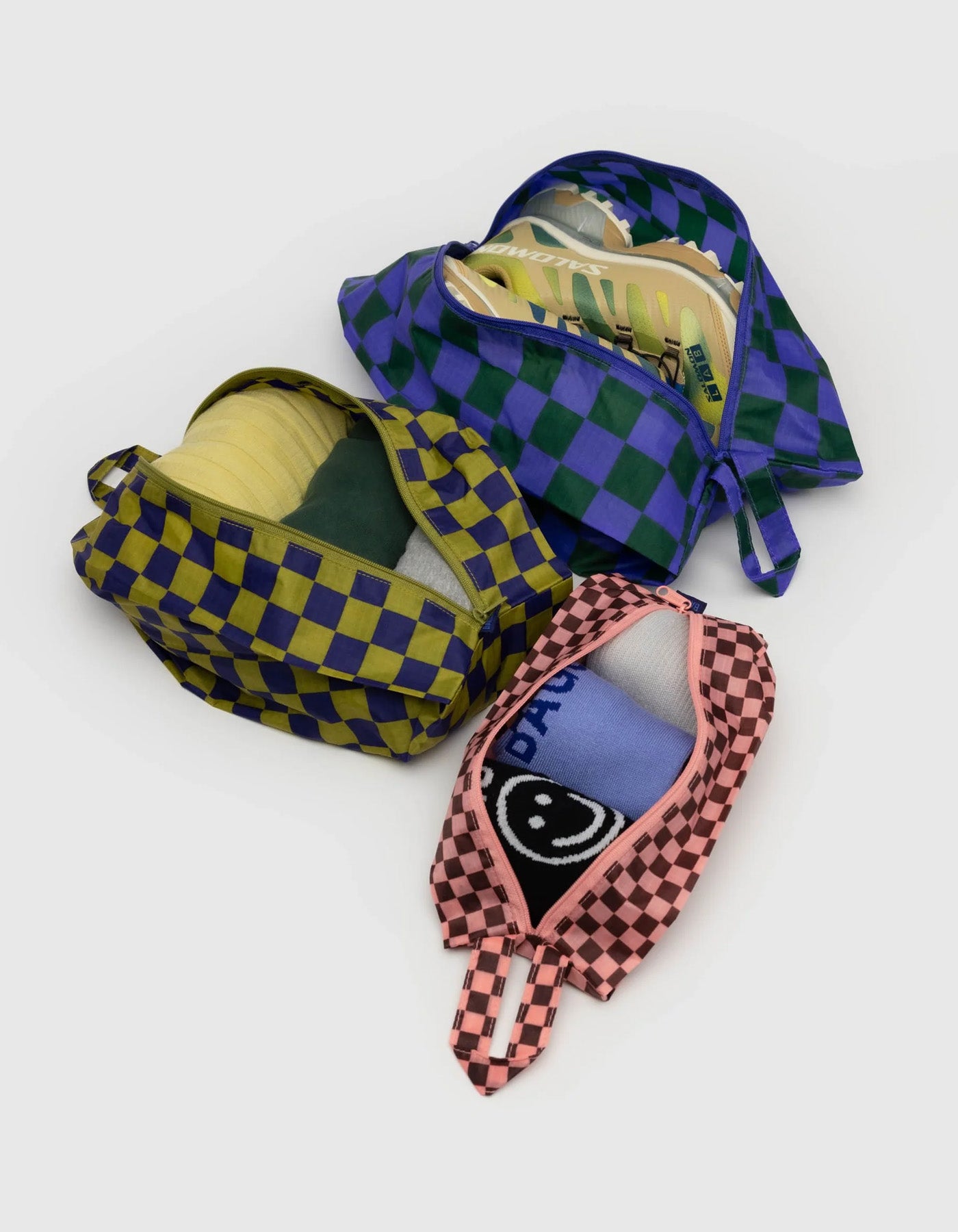 Baggu 3D Zip Set - Jewel Checks