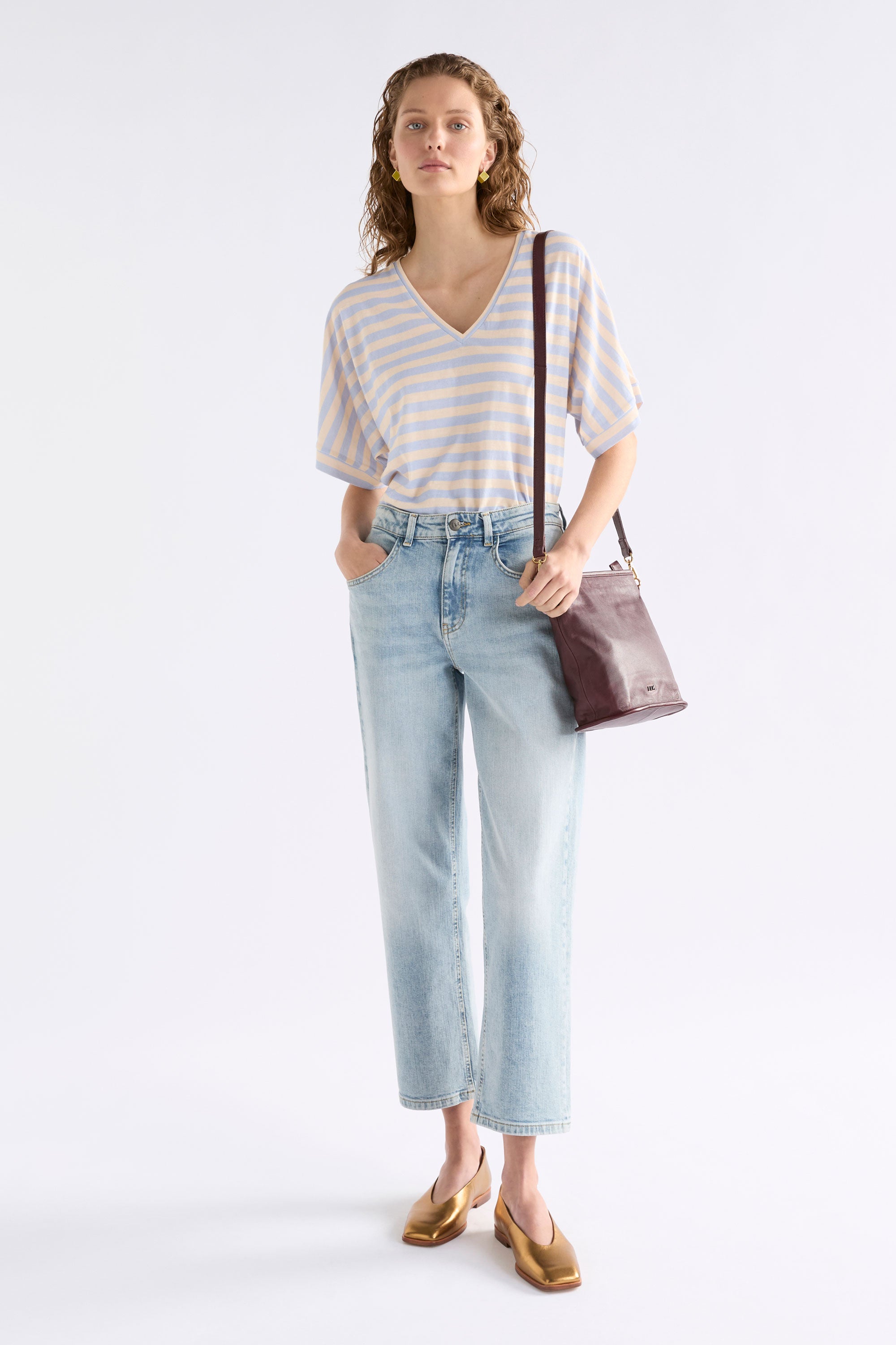 Elk Seter Tee Pearl Blue / Natural