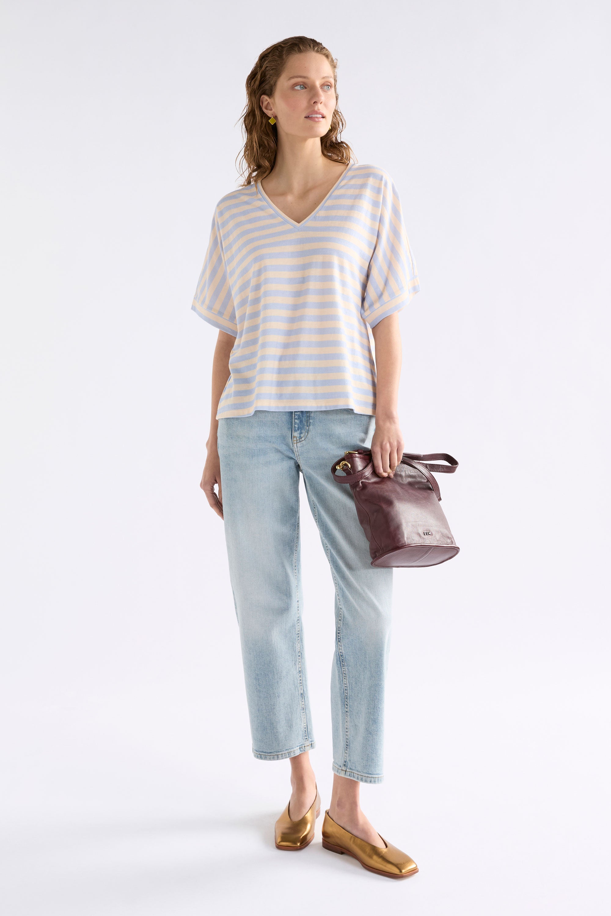 Elk Seter Tee Pearl Blue / Natural