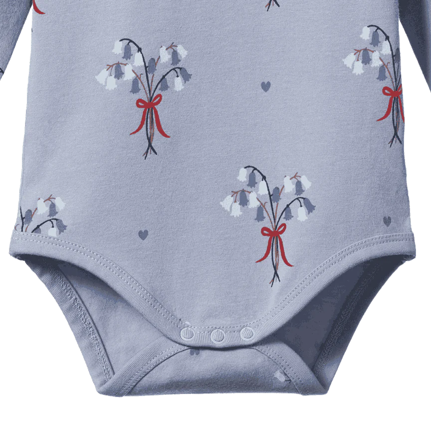 Nature Baby Agnes Bodysuit Bluebell Print