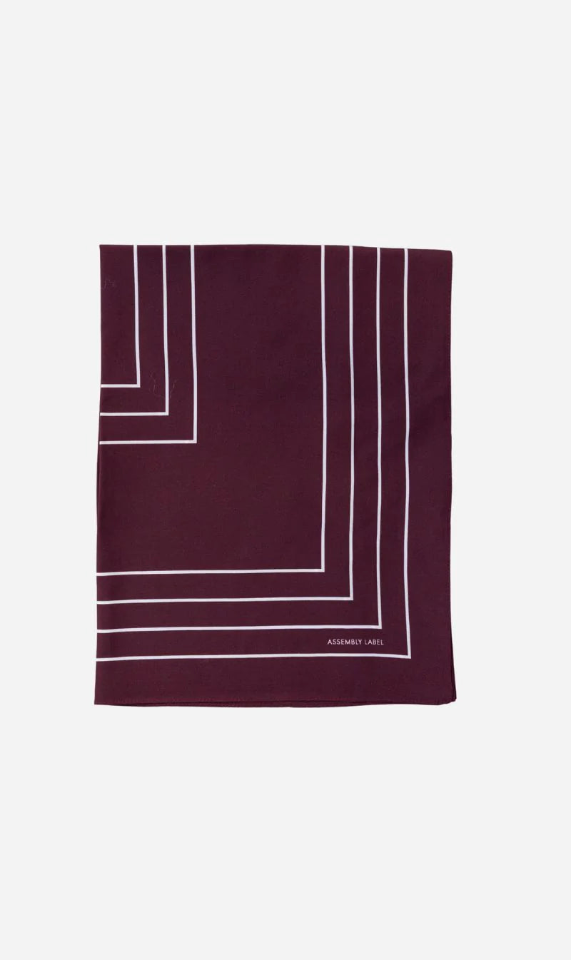 Assembly Label Silk Square Scarf Merlot