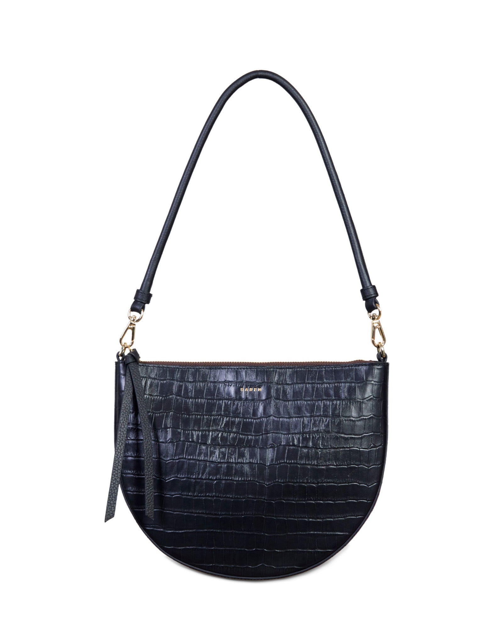 Saben Gani Shoulder Bag Black Croc