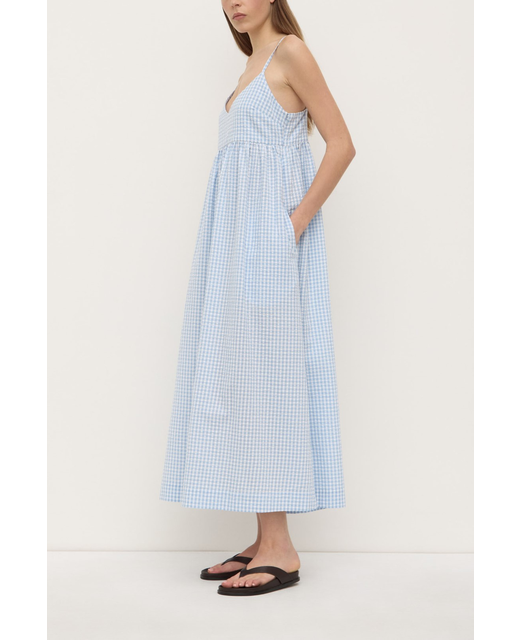 Assembly Label Ainslee Midi Dress Blue Check