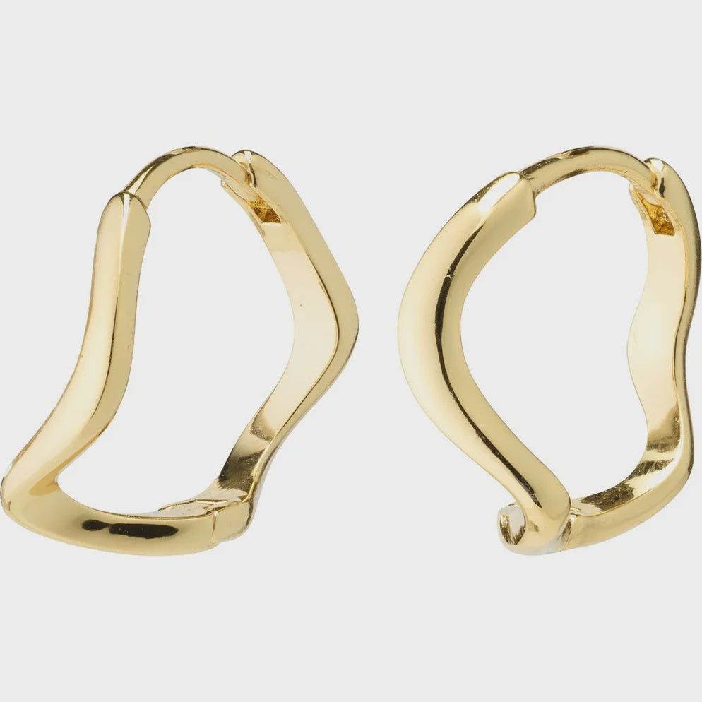 Pilgrim Alberte Organic Shape Earrings Gold Plated