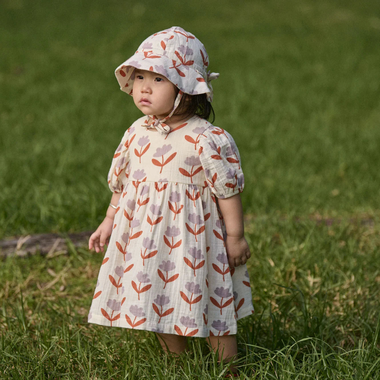 Nature Baby Albertine Dress Muslin Fleurette Print