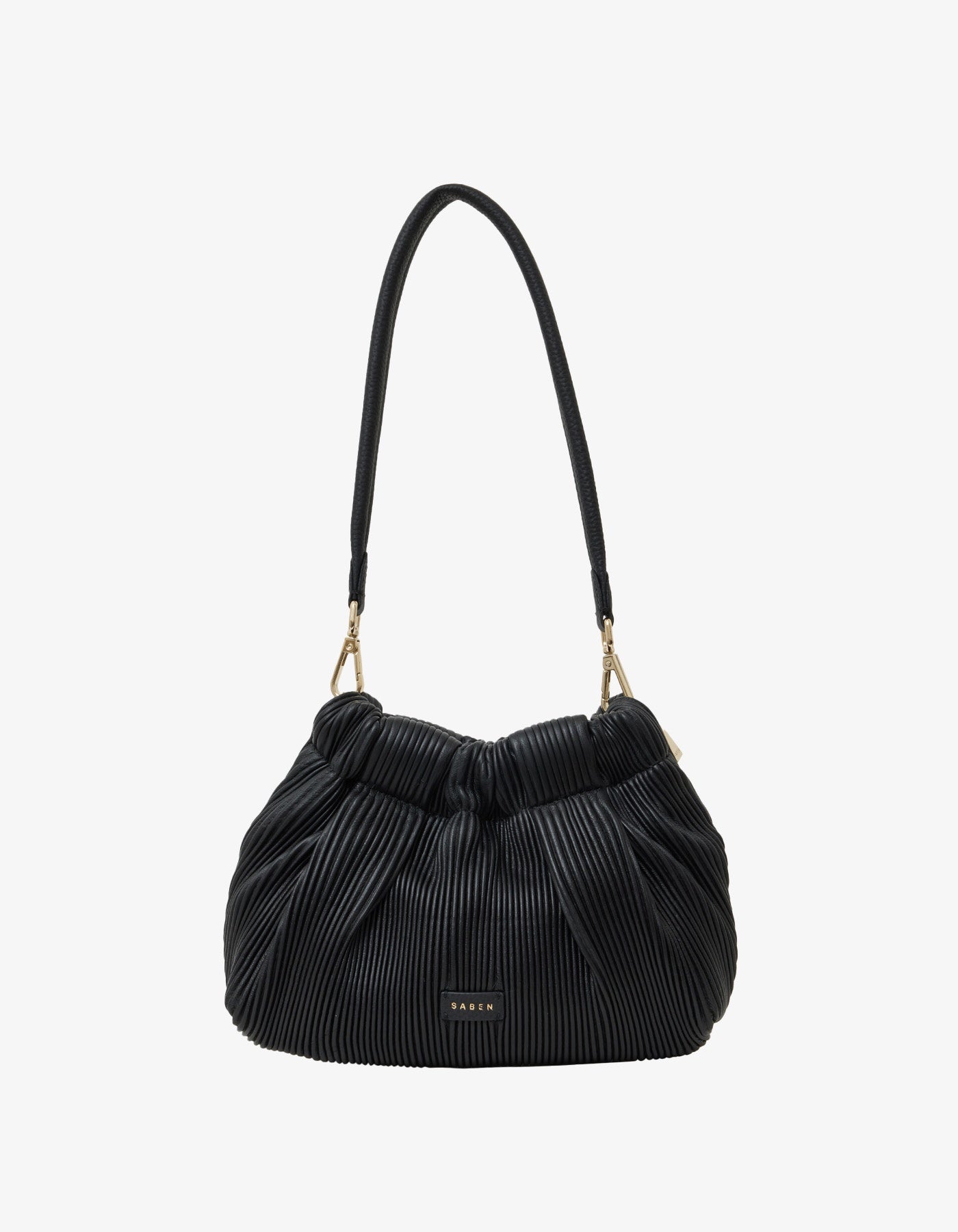 Saben Alexis Shoulder Bag Black Pleat