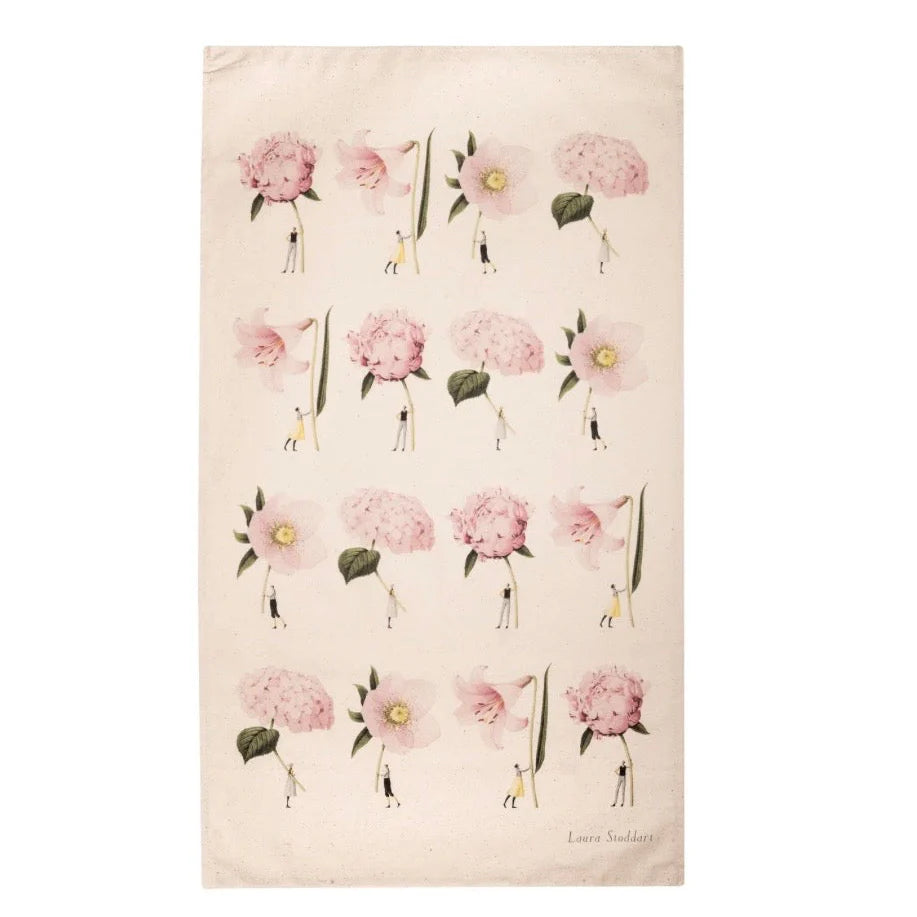 Amanda Alexander/ Laura Stoddart  In Bloom Pink Peony Tea Towel