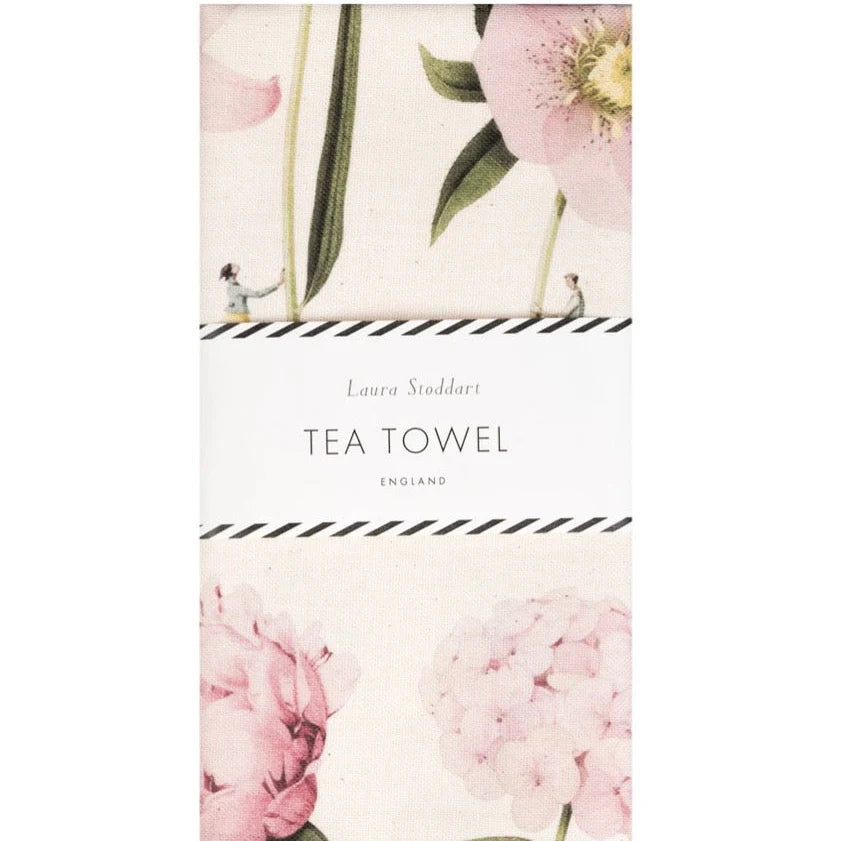 Amanda Alexander/ Laura Stoddart  In Bloom Pink Peony Tea Towel