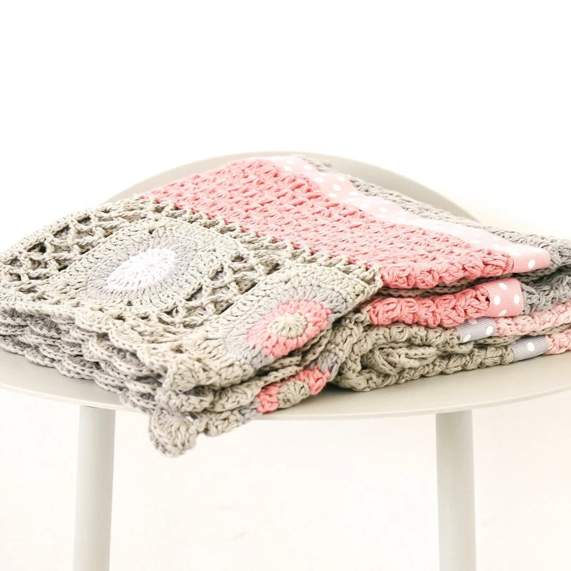 And The Little Dog Laughed Dusty Pink Hand Crochet Blanket