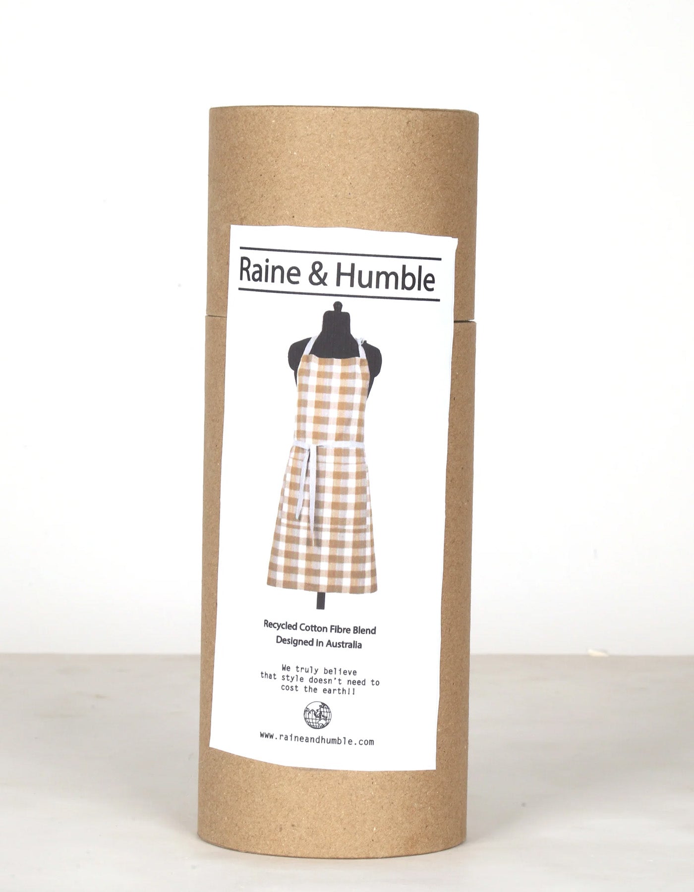 Raine & Humble Double Check Apron Yellow Sunset